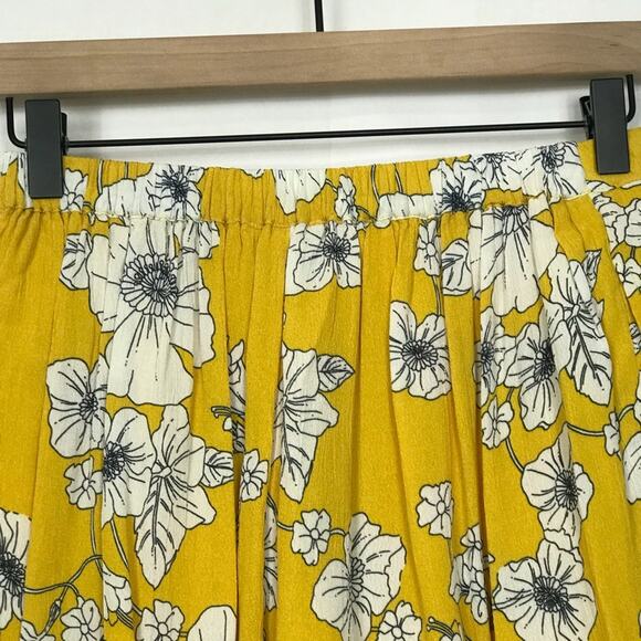 Anthropologie Cleobella Carla Short Floral Yellow Size XS NEW - Picture 7 of 10